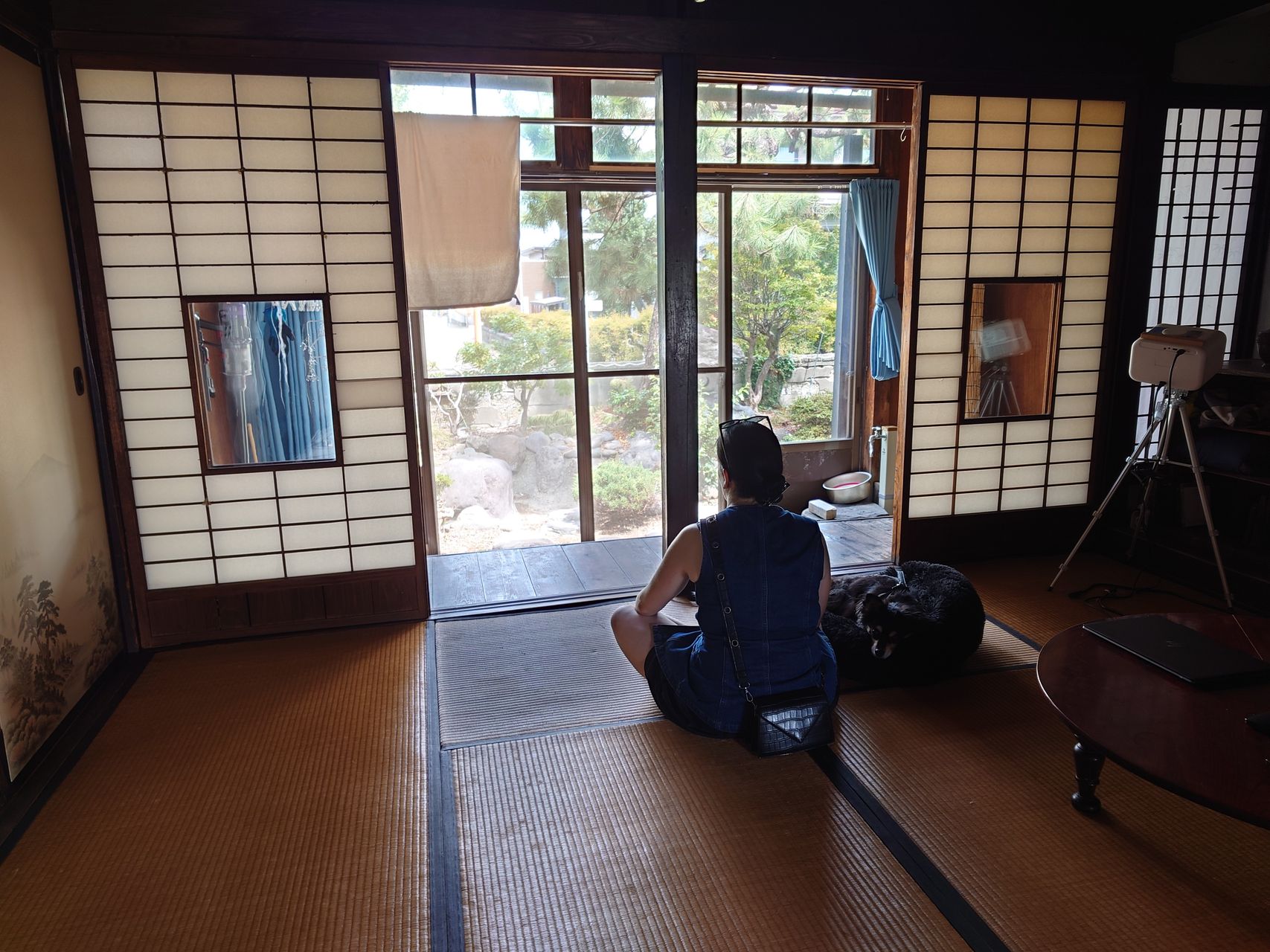 Kominka tatami room overlooking garden